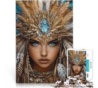 Puzzle da 1000 pezzi per adolescenti Bella principessa indiana Fatto di carta,per età pari o superiore a 14 anni Giochi educativi fai da te Giocattoli da regalo。misurare:38x52cm