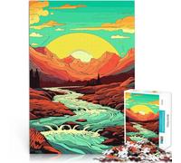Puzzle da 1000 pezzi per adolescenti Bella valle di montagna Allena il tuo cervello e le tue mani perché è ideale come regalo per tutta la famiglia 38x26cm