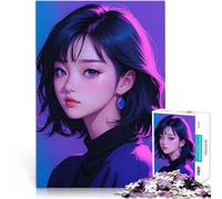 Puzzle da 1000 pezzi per adolescenti Bellezza con luce al neon Allena il tuo cervello e le tue mani Collezione di artisti, Belle arti 52x38cm