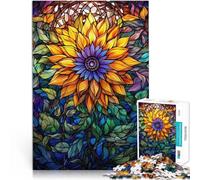 Puzzle da 1000 pezzi per adolescenti Bellezza del girasole dorato Divertimento in famiglia Migliorare l'amore tra le coppie 75x50cm