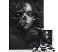 Puzzle da 1000 pezzi per adolescenti Bellezza oscura Teschio Corvi Decorazione per la casa Giocattoli Ottimi regali e giocattoli Gioco impossibile Difficile e stimolante (dimensioni 38x26cm)