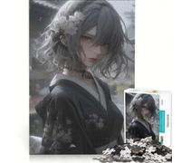 Puzzle da 1000 pezzi per adolescenti, bellissima fanciulla ninja, giocattolo decorativo da parete, regalo di compleanno, adatto per la decorazione della scrivania 50x75cm