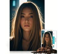 Puzzle da 1000 pezzi per adolescenti,bellissima ragazza americana,taglio liscio,arte,gioco mentale,regalo,relax,gioco,Natale,tempo libero,arte (50x75cm)