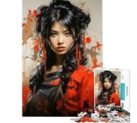 Puzzle da 1000 pezzi per adolescenti bellissima ragazza samurai ideale per compleanni Natale e divertimento in famiglia Gioco per famiglie dai 14 anni in su 50x75cm