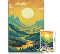 Puzzle da 1000 pezzi per adolescenti, bellissima valle e montagna, giocattolo, gioco intellettuale, migliora la memoria, regalo di compleanno, dimensioni 38x52cm