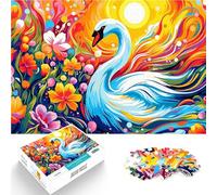Puzzle da 1000 pezzi per adolescenti bellissimo cigno Giocattolo educativo per l'apprendimento Regalo di compleanno, regali, arte murale 50x70cm
