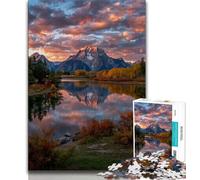 Puzzle da 1000 pezzi per adolescenti, bellissimo fiume di montagna, aiuta il cervello a esercitare giocattoli avvincenti per coltivare la pazienza, decorazione da parete 75x50cm