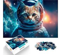 Puzzle da 1000 pezzi per adolescenti Bellissimo gatto nello spazio Rompicapo per Attività divertenti a casa, regali di compleanno, regali di viaggio, 38x26cm