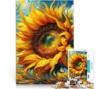 Puzzle da 1000 pezzi per adolescenti bellissimo girasole Giocattolo educativo intellettuale decomprimente Decorazione perfetta 52x38cm