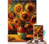 Puzzle da 1000 pezzi per adolescenti bellissimo girasole per il giocattolo di sfida del gioco educativo Lista dei desideri con Babbo Natale 38x26cm