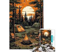 Puzzle da 1000 pezzi per adolescenti bellissimo puzzle notturno a tema campeggio giocattolo per adulti decorazione da parete migliora la memoria regalo per amici e familiari (dimensioni 50x75cm)