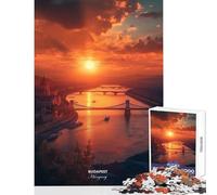 Puzzle da 1000 pezzi per adolescenti Bellissimo tramonto nella città di Budapest Ungheria Giocattoli antistress Regali di Babbo Natale segreto Gioco pratico Interazione genitore-figlio 38x52cm