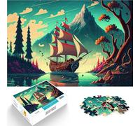 Puzzle da 1000 pezzi per adolescenti bellissimo veliero Antistress Vacanza in patria Uccidere il tempo Regalo di compleanno, regali, arte murale 38x26cm