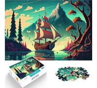Puzzle da 1000 pezzi per adolescenti bellissimo veliero Antistress Vacanza in patria Uccidere il tempo Regalo di compleanno, regali, arte murale 38x26cm