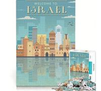 Puzzle da 1000 pezzi per adolescenti Benvenuti in Israele Giochi rilassanti Antistress Lista dei desideri con Babbo Natale 38x26cm