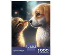 Puzzle Da 1000 Pezzi Per Adolescenti Best Friends Cat And Dog Puzzle Per Adulti Gioco Pratico Decorazione Da Parete Offerta Come Regalo Per Tutta La Famiglia 70x50cm/1000pcs
