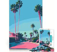 Puzzle da 1000 pezzi per adolescenti,Beverly Hills,pomeriggio,divertimento senza intoppi,gioco cognitivo,gioco casual,regalo festivo per il tempo libero (38x26cm)