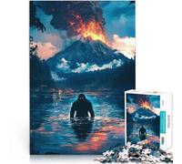 Puzzle da 1000 pezzi per adolescenti Bigfoot e il vulcano giocattoli educativi per l'apprendimento offerte come regali per tutta la famiglia 75x50cm