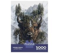 Puzzle Da 1000 Pezzi Per Adolescenti Bison The Majestic Defender of Nature’s Domain Puzzle Per Adolescenti Giochi Rilassanti Migliora La Memoria Regali Per Amici E Familiari 38x26cm/1000pcs