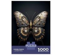 Puzzle Da 1000 Pezzi Per Adolescenti Black And Gold Butterfly Puzzle Per Adolescenti Gioco Pratico Un'opera D'arte Regali Unici Per Compleanno E Natale 70x50cm/1000pcs