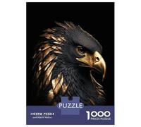 Puzzle Da 1000 Pezzi Per Adolescenti Black And Gold Eagle Puzzle Per Adulti Gioco Per Famiglie Difficile Difficile Unico Compleanno E Regali 38x26cm/1000pcs