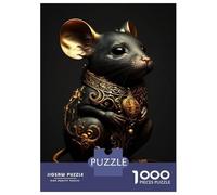 Puzzle Da 1000 Pezzi Per Adolescenti Black And Gold Mouse Puzzle Per Adulti Giocattoli Fai Da Te Modello Da Assemblare Per Compleanno, Natale 70x50cm/1000pcs