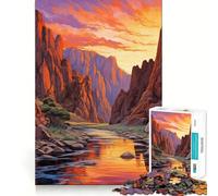 Puzzle da 1000 pezzi per adolescenti,Black Canyon Sunset,senza giunture lisce,divertente,cognitivo,gioco casual,regalo festivo per il tempo libero (50x75cm)