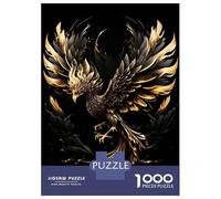 Puzzle Da 1000 Pezzi Per Adolescenti Black Gold Phoenix Puzzle Per Adulti Giocattolo Decorazione Da Parete Regali Per Donne Interazione Genitore-figlio 38x26cm/1000pcs