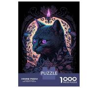 Puzzle Da 1000 Pezzi Per Adolescenti Black Light Cat 2 Puzzle Per Adolescenti Gioco Per Famiglie Migliora La Memoria Regali Unici Per Compleanno E Natale 52x38cm/1000pcs