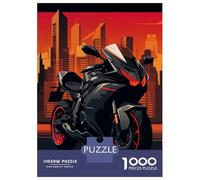 Puzzle Da 1000 Pezzi Per Adolescenti Black Motorcycle Vice City Puzzle Per Adulti Giochi Rilassanti Corsa Di Velocità Manuale Riduzione Dello Stress Regali 52x38cm/1000pcs