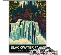 Puzzle da 1000 pezzi per adolescenti Blackwater Falls, giocattoli, giochi educativi, antistress, interazione genitore-figlio, 26x38cm