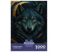 Puzzle Da 1000 Pezzi Per Adolescenti Blue And Gold Wolf Portrait Puzzle Per Adulti Gioco Per Famiglie Antistress Regali Di Compleanno E Unici 52x38cm/1000pcs