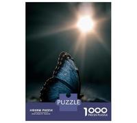 Puzzle Da 1000 Pezzi Per Adolescenti Blue Butterfly in Sunlight Puzzle Per Adolescenti Giochi Per Famiglie Sfida Difficile Regali Di Compleanno E Unici 52x38cm/1000pcs