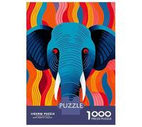 Puzzle Da 1000 Pezzi Per Adolescenti Blue Elephant Head Puzzle Per Adulti Giochi Per Famiglie Un'opera D'arte Regali Antistress 52x38cm/1000pcs