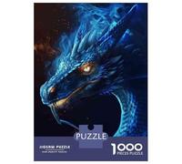 Puzzle Da 1000 Pezzi Per Adolescenti Blue Fire Dragon Art Print Puzzle Per Adulti Gioco Pratico Decorazione Da Parete Offerta Come Regalo Per Tutta La Famiglia 38x26cm/1000pcs