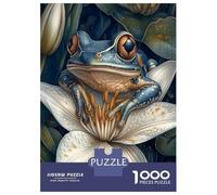 Puzzle Da 1000 Pezzi Per Adolescenti Blue Frog On Lily Puzzle Per Adulti Giocattoli Antistress Sfida Difficile Impegnativo Da Completare 38x26cm/1000pcs