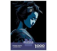 Puzzle Da 1000 Pezzi Per Adolescenti Blue Geisha Portrait Puzzle Per Adolescenti Giochi Per Famiglie Sfida Difficile Regali Di Compleanno E Unici 38x26cm/1000pcs