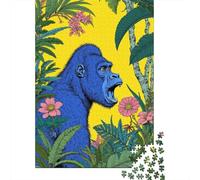 Puzzle Da 1000 Pezzi Per Adolescenti Blue Gorilla Art Print Puzzle Per Adulti Giocattoli Antistress Migliorano La Memoria Regali Di Compleanno E Unici 52x38cm/1000pcs