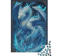 Puzzle Da 1000 Pezzi Per Adolescenti Blue Ice Dragon Art Print Puzzle Per Adulti Gioco Pratico Analisi E Logica Regalo Di Compleanno, Regali, 70x50cm/1000pcs