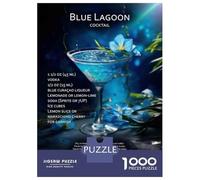 Puzzle Da 1000 Pezzi Per Adolescenti Blue Lagoon Cocktail Recipe Puzzle Per Adulti Giochi Rilassanti Vacanza A Casa Passatempo Impegnativo Da Completare 52x38cm/1000pcs