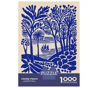 Puzzle Da 1000 Pezzi Per Adolescenti Blue Tropical Landscape with Sailboat Puzzle Per Adulti Gioco Per Famiglie Un'opera D'arte Regali Unici Per Compleanni E Occasioni Speciali 52x38cm/1000pcs