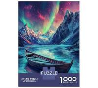 Puzzle Da 1000 Pezzi Per Adolescenti Boat Under Aurora Puzzle Per Adolescenti, Rompicapo, Gioco Di Modelli, Assemblaggio, Unici, Compleanno E Regali 70x50cm/1000pcs