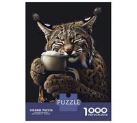 Puzzle Da 1000 Pezzi Per Adolescenti Bobcat Beer Puzzle Per Adulti Gioco Pratico Antistress Regali Per Amici E Familiari 52x38cm/1000pcs