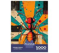 Puzzle Da 1000 Pezzi Per Adolescenti Bold Geometric Ant Print Unique Insect Art for Modern Homes Ant Illustration Puzzle Per Adulti Giochi Rilassanti Regalo Di Compleanno Regali Per Amici E Familiar