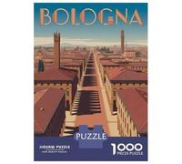 Puzzle Da 1000 Pezzi Per Adolescenti Bologna Cityscape Art Deco Style Puzzle Antistress Giocattolo Decorazione Per La Casa Gioco Stimolante Regali 52x38cm/1000pcs
