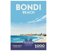 Puzzle Da 1000 Pezzi Per Adolescenti Bondi Beach Illustration Puzzle Giochi Per Famiglie Decorazione Murale Regali Unici Per Compleanno E Natale 52x38cm/1000pcs