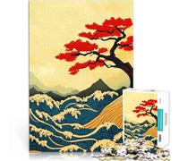 Puzzle da 1000 pezzi per adolescenti Bonsai sulle onde Antistress Vacanza in patria Uccidere il tempo con poster abbinato e foglio di quiz 70x100cm