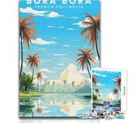 Puzzle da 1000 pezzi per adolescenti Bora Bora Travel Gioco stimolante Giocattoli Decorazioni per la casa Regali di Babbo Natale segreto Dimensioni 38x26cm