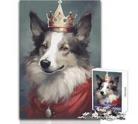 Puzzle da 1000 pezzi per adolescenti Border Collie Cane Meraviglioso Giocattolo Gioco Intellettuale Vacanza Ammazza Tempo Regali di Babbo Natale Segreto Dimensioni 38x52cm