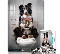 Puzzle da 1000 pezzi per adolescenti Border Collie sul water, giochi educativi, decorazione per la casa, regalo di compleanno, regali, arte murale 75X50CM